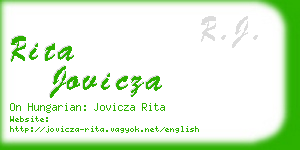 rita jovicza business card